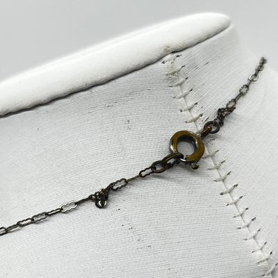 LOT 186J: Antique Victorian Enamel Coral Pendant/Pin, Sterling Rhinestone Fillagree Pendant Necklace and More