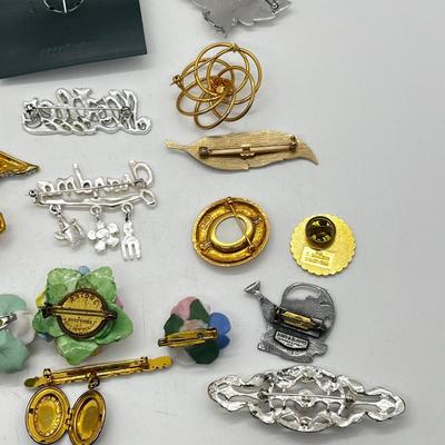 LOT 187J: Vintage Brooches: Monet, Avon, JJ, Buds and Bloom and More