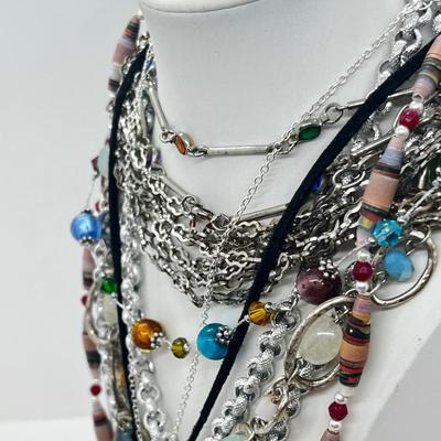 LOT 188J: Beautiful Costume Necklaces: Lia Sophia, Sarah Coventry and More