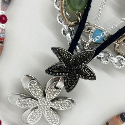 LOT 188J: Beautiful Costume Necklaces: Lia Sophia, Sarah Coventry and More