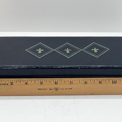 LOT 193J: Massive Christmas Jewelry Lot in a Vintage Spalding Box - Watches, Earrings, Pins and More