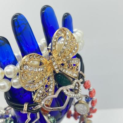 LOT 197J: Bracelet Lot Including 925 Heart Toggle Bracelet, Judy Lee Scarab Bracelet and More