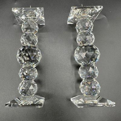 Swarovski 6" Crystal Candlesticks