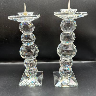 Swarovski 6" Crystal Candlesticks