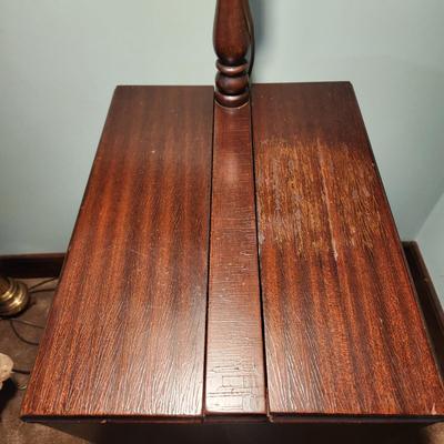 Side Table w Lamp and Storage