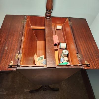 Side Table w Lamp and Storage