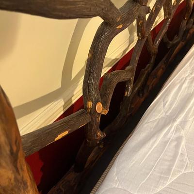 King Size Log & Branch Headboard with Metal Bed Frame (PB-MG)