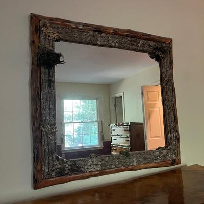 Rustic Wood & Bark Mirror (PB-MG)