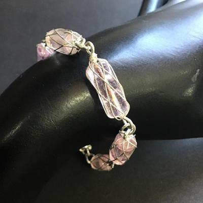 Vintage light purple Crystal Bracelet