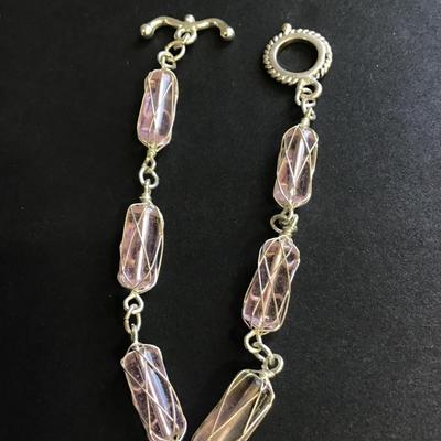 Vintage light purple Crystal Bracelet