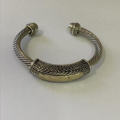 Very nice vintage cable cuff bracelet
