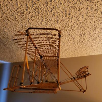 LOT 57: Wooden Model Airplane of 1903 Wright Flyer 1:16