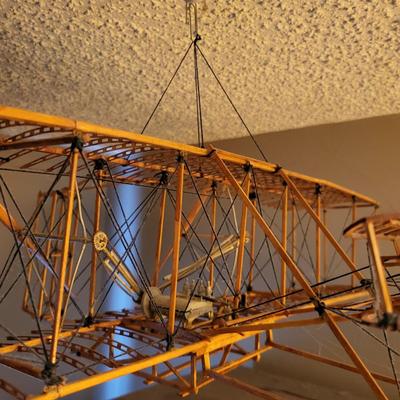 LOT 57: Wooden Model Airplane of 1903 Wright Flyer 1:16