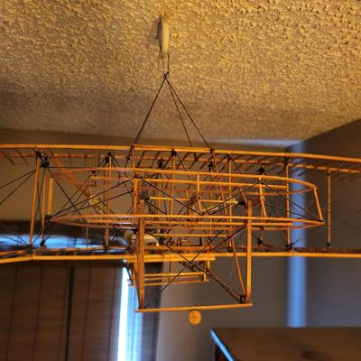 LOT 57: Wooden Model Airplane of 1903 Wright Flyer 1:16