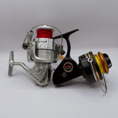 LOT 64L: Fishing Reels: Penn 710Z & Stainless Steel Shakespeare Platinum