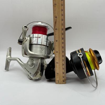 LOT 64L: Fishing Reels: Penn 710Z & Stainless Steel Shakespeare Platinum