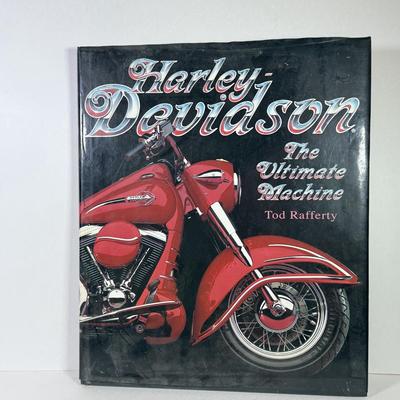 LOT 70L: Harley Davidson 100th Anniversary Ornaments NIB, Harley Davidson Books & Glass Motorcycle Ornament