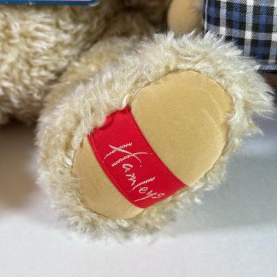LOT 73K: Vintage Stuffed Bears & Miniature Wingback Chair: Hamleys Heritage Bears “William” & Kimberly’s Originals