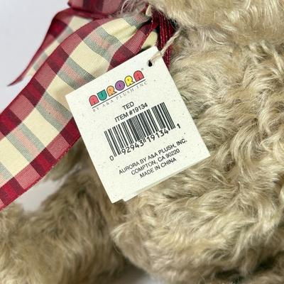 LOT 73K: Vintage Stuffed Bears & Miniature Wingback Chair: Hamleys Heritage Bears “William” & Kimberly’s Originals
