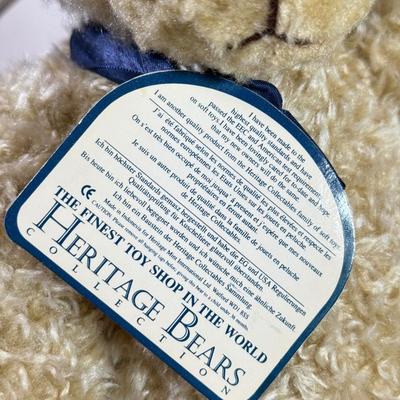 LOT 73K: Vintage Stuffed Bears & Miniature Wingback Chair: Hamleys Heritage Bears “William” & Kimberly’s Originals
