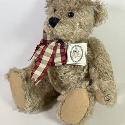 LOT 73K: Vintage Stuffed Bears & Miniature Wingback Chair: Hamleys Heritage Bears “William” & Kimberly’s Originals