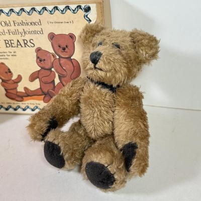 LOT 77K: Mini Vintage Articulated Teddy Bears: Boyd’s, Flocked & More
