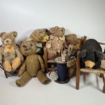 LOT 78K: Vintage Teddy Bears & Furniture
