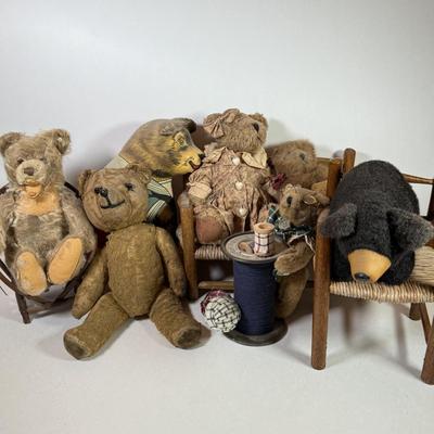 LOT 78K: Vintage Teddy Bears & Furniture