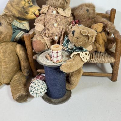 LOT 78K: Vintage Teddy Bears & Furniture