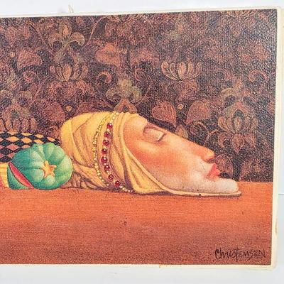 LOT 83D: "Gerome Spent His Free Time Daydreaming Of Being Reincarnated As A Snake" Signed Wall Art by James C. Christensen