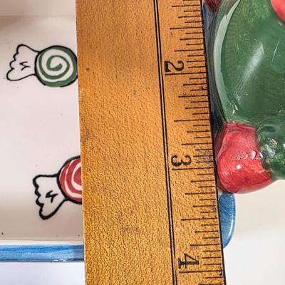 LOT 86D: Vintage Ceramic Christmas Collection Includes Department 56 Sleeping Snowman Candle Stick Holder, Beautiful Fine Porcelain...