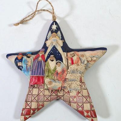 LOT 88F: Jim Shore 2006 Nativity Star With Assorted Vintage Christmas Ornaments
