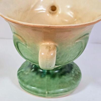 LOT 91D: Vintage McCoy Double Handle Bowl/Planter & Art Deco Double Handle Vase