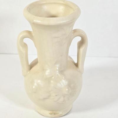 LOT 91D: Vintage McCoy Double Handle Bowl/Planter & Art Deco Double Handle Vase