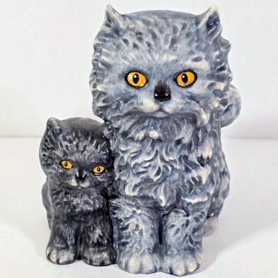 LOT 92D: Vintage Goebel Persian Kitten/Cat Figurine & Ceramic Royal Doulton Tabby Cat Figurine
