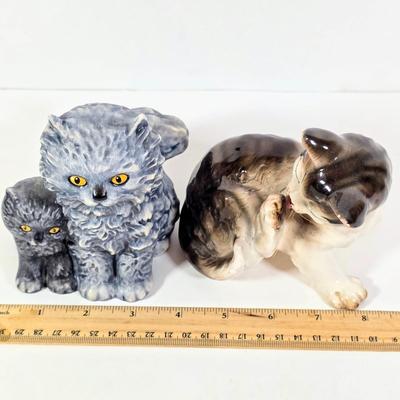 LOT 92D: Vintage Goebel Persian Kitten/Cat Figurine & Ceramic Royal Doulton Tabby Cat Figurine