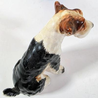 LOT 93D: Vintage Royal Doulton Collie Figurine, Joseph Original Porcelain Christmas Dachshund, Wired Hair Terrier, MCM Cobalt Blue Glass...