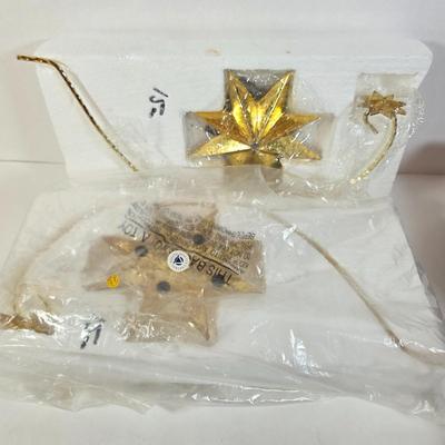 LOT 94D: Christopher Radko Collection Of 2 Large Star Ornament Hangers, Ceramic Hanger & 3 Christopher Radko Ornaments With Boxes