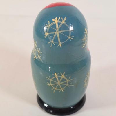 LOT 100D: Vintage Styrofoam Santa Decoration, Snowman Nesting Doll, Plastic Nativity Scene Made In Germany & 2 Reindeer