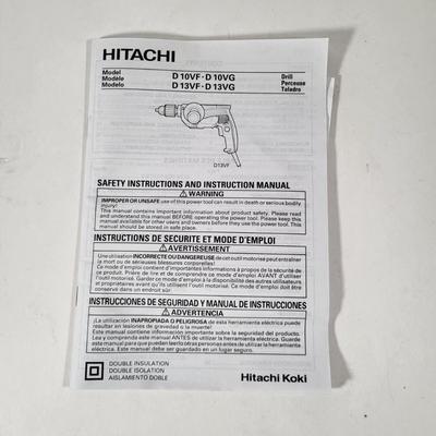 LOT 101: Hitachi Drill In Box with Manual Model D 13VF