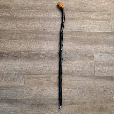 LOT 105: Carved Wooden Irish Shillelagh Walking Stick 36 Inches