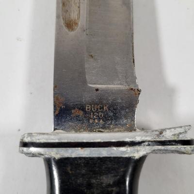 LOT 106: Three Various Outdoor Sportsman Knives with Holders