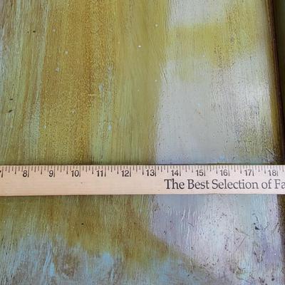 LOT 108: Vintage Wooden Lecturn on Wheels