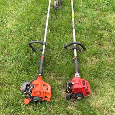 LOT 121G: Gas Powered Red Max BC225DL Komatsu Zenoah Co Weed Trimmer and Echo PE-225 Edger