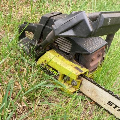 LOT 122G: Poulan 2700 Gas Powered Chain Saw with Additional Poulan P3314 Chain Saw for Parts / Repair