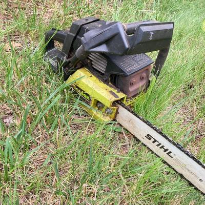 LOT 122G: Poulan 2700 Gas Powered Chain Saw with Additional Poulan P3314 Chain Saw for Parts / Repair