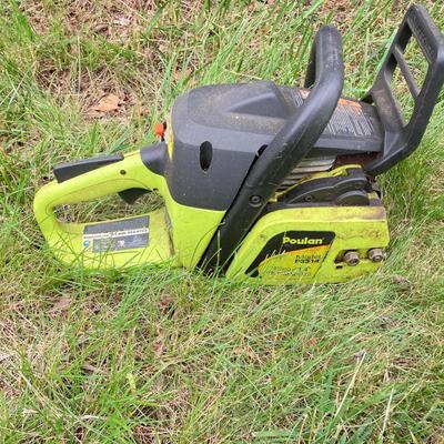 LOT 122G: Poulan 2700 Gas Powered Chain Saw with Additional Poulan P3314 Chain Saw for Parts / Repair