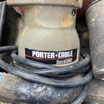 LOT 124G: Porter Cable Quicksand Sander in Case with Collection of Vintage Tools