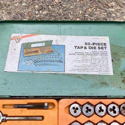 LOT 126G: Tap and Die Sets in Cases and Palnut Lock Nuts / Fasteners in Original Box