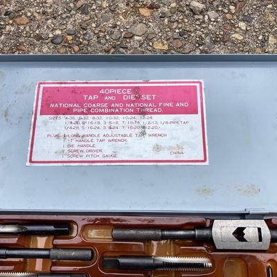 LOT 126G: Tap and Die Sets in Cases and Palnut Lock Nuts / Fasteners in Original Box